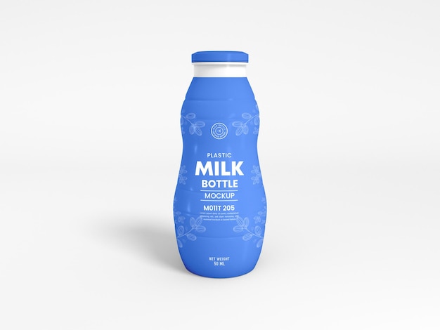 Plastic Milk Bottle Packaging Mockup