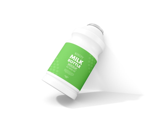 Plastic Milk Bottle Packaging Mockup