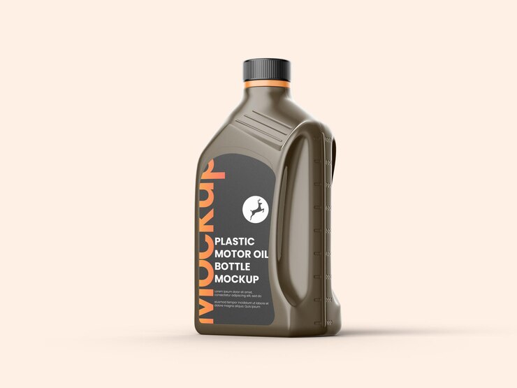 プラスチックモーターオイルボトルモックアップテンプレート