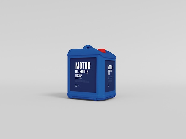 Plastic motor oil bottle mockup