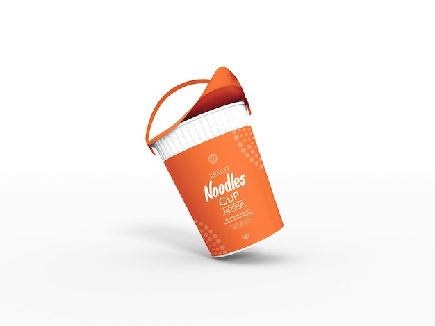 Plastic Noodle Cup Packaging Mockup