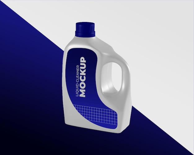 plastic oil canister mockup isolated