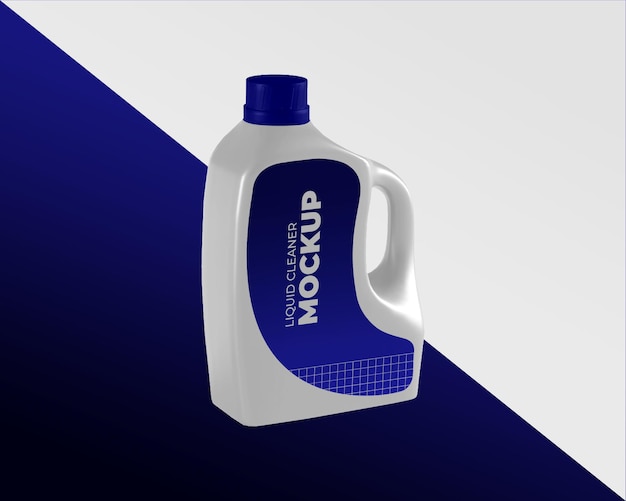 plastic oil canister mockup isolated