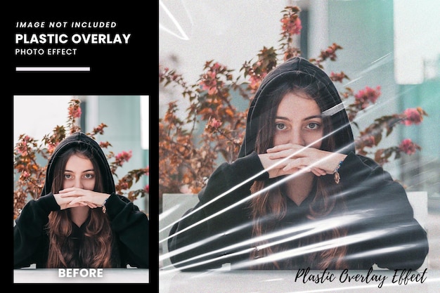 plastic overlay photo effect