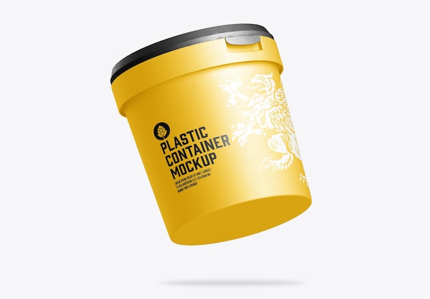 Plastic Paint Bucket Mockup