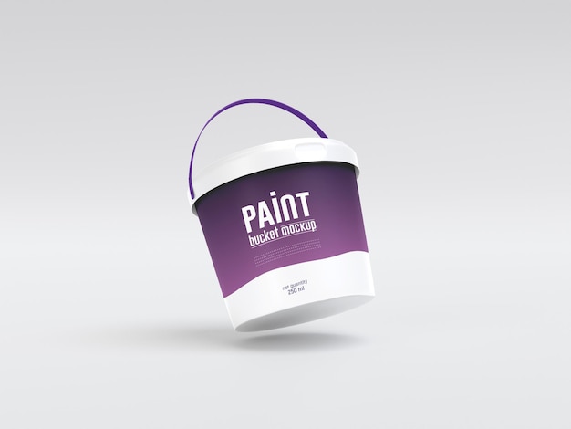 PSD plastic paint bucket mockup