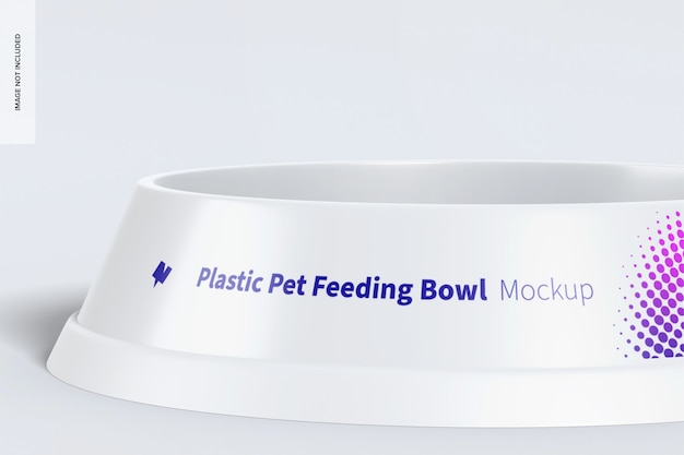 Plastic Pet Feeding Bowl Mockup