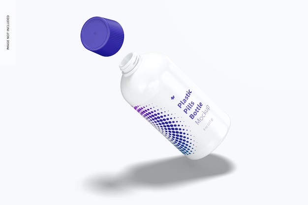 Plastic Pills Bottle Mockup