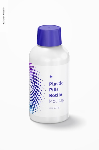 Plastic Pills Bottle Mockup
