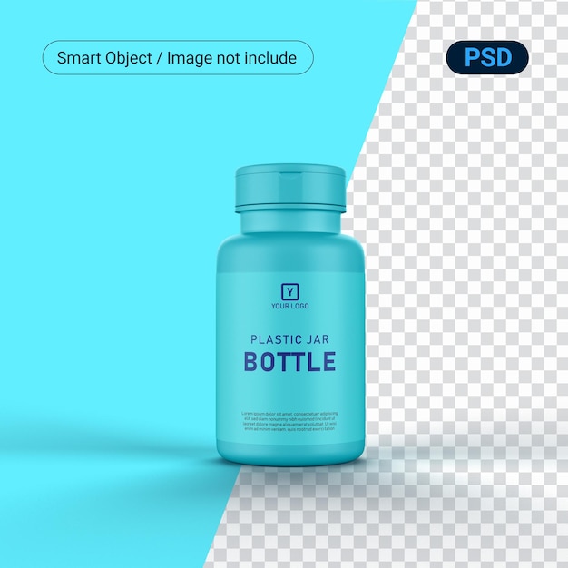 Plastic Pills Bottle Mockup