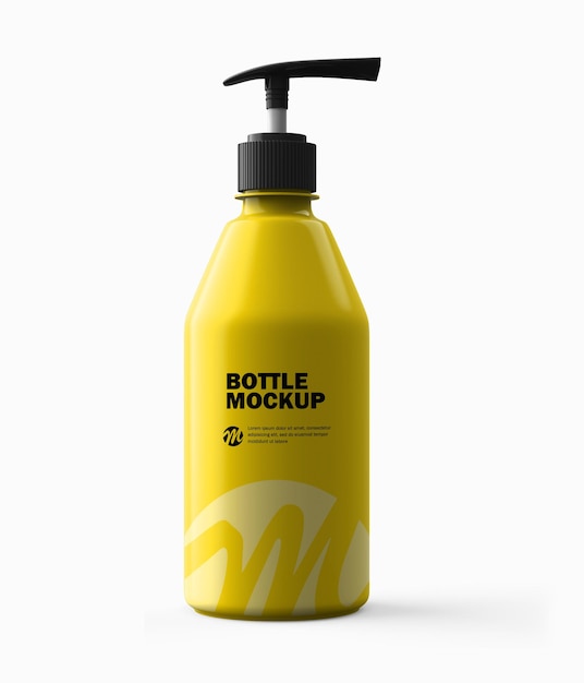 Plastic pomp fles mockup ontwerp geïsoleerd