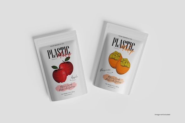 Plastic pouch mockup