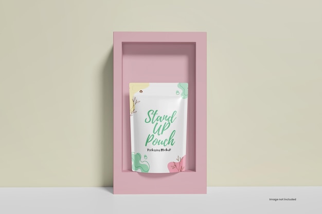 Plastic pouch packaging mockup