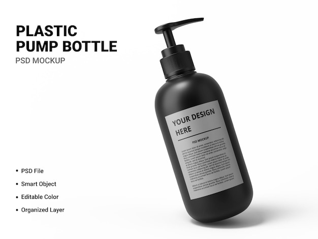 Design mockup bottiglia pompa di plastica isolato