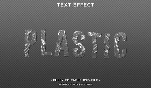 PSD plastic realistic text effect