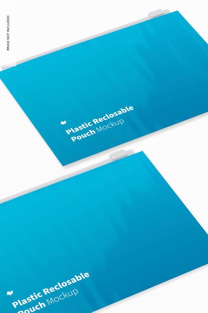 Plastic Reclosable Pouch Mockup, Close Up