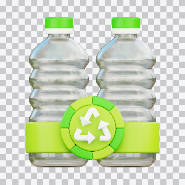 plastic recycling 3d illustration