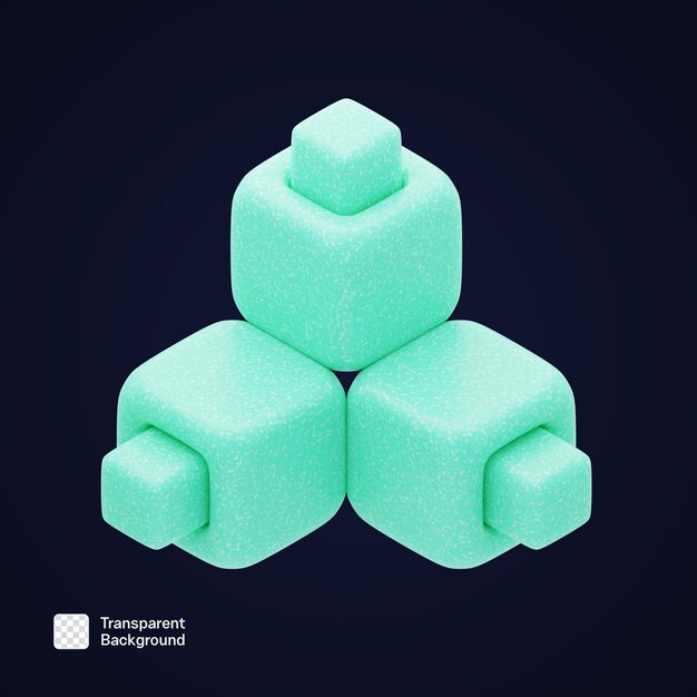 Plastic Resin 3D Abstract PNG-sjabloon
