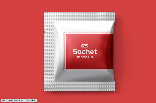 Plastic sachet mockup