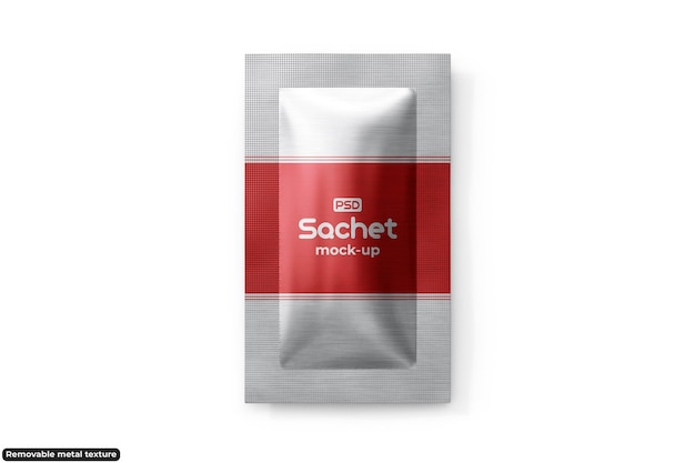 Plastic sachet mockup