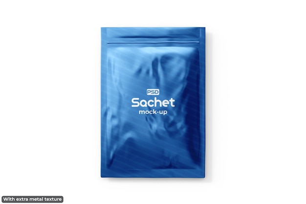 Plastic sachet mockup