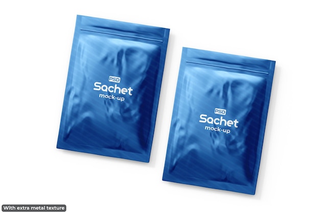 Plastic sachet mockup