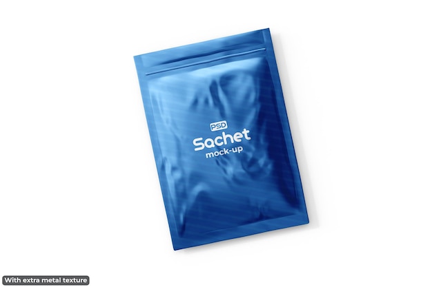 Plastic sachet mockup