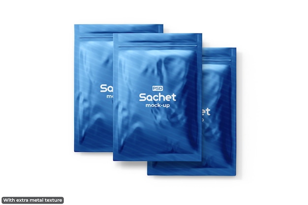 Plastic sachet mockup