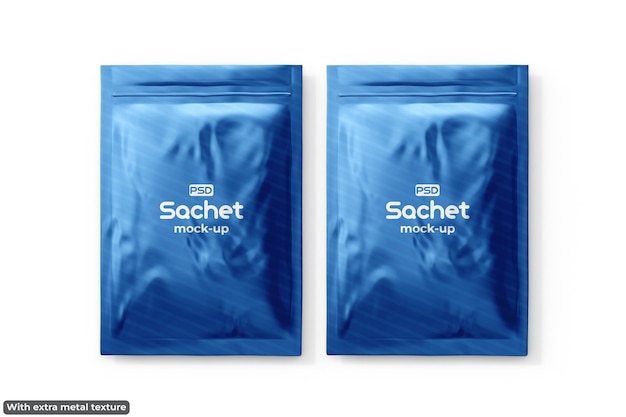 PSD plastic sachet mockup