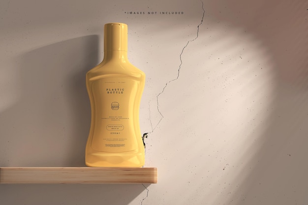 Plastic sauce bottle mockup