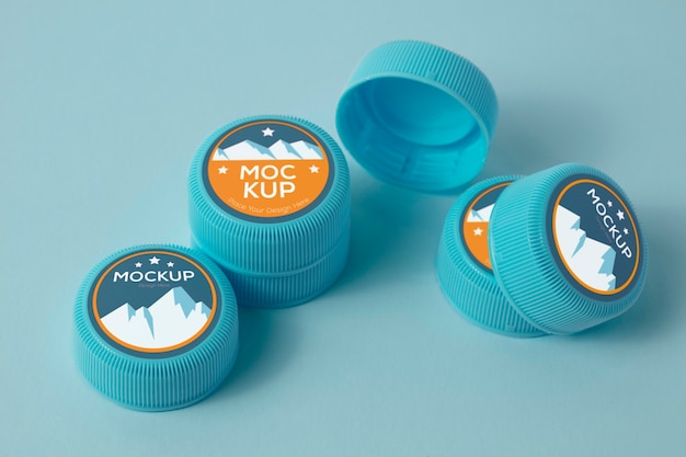 PSD plastic screw cap mock-up design