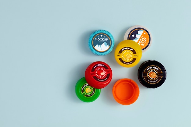 Plastic screw cap mock-up design