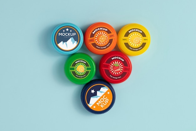 PSD plastic screw cap mock-up design