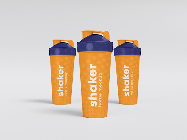 Plastic shaker bottle mockup