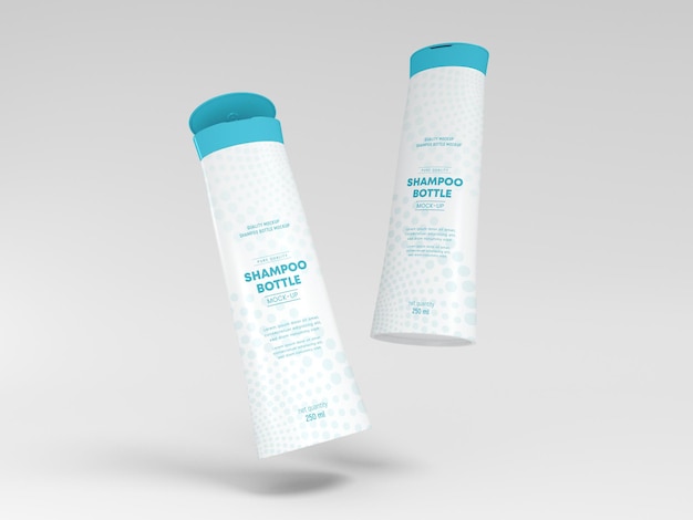 Plastic shampoo bottle packaging