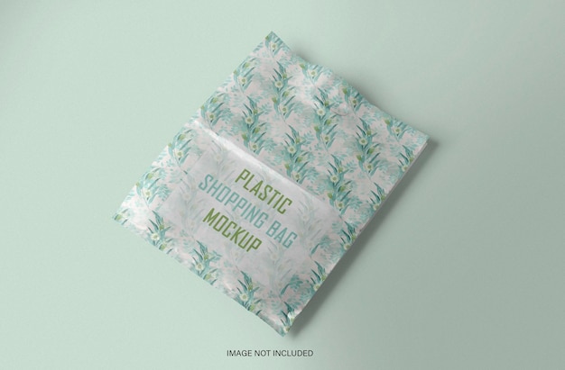 Plastic shopping bag mockup