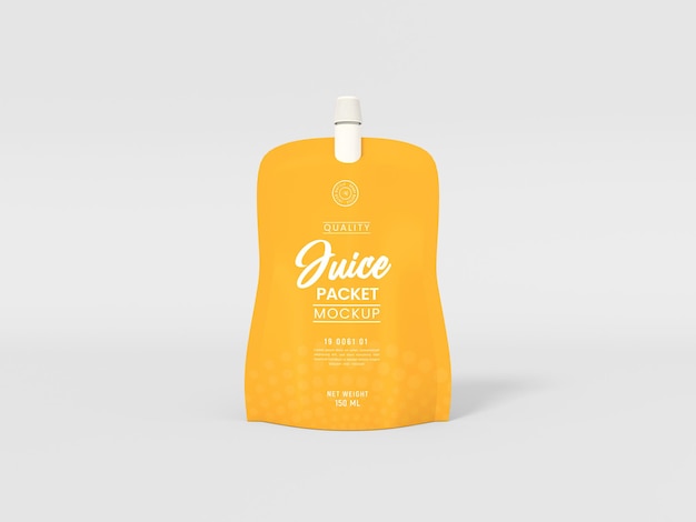 Plastic spout pouch juice pack branding mockup