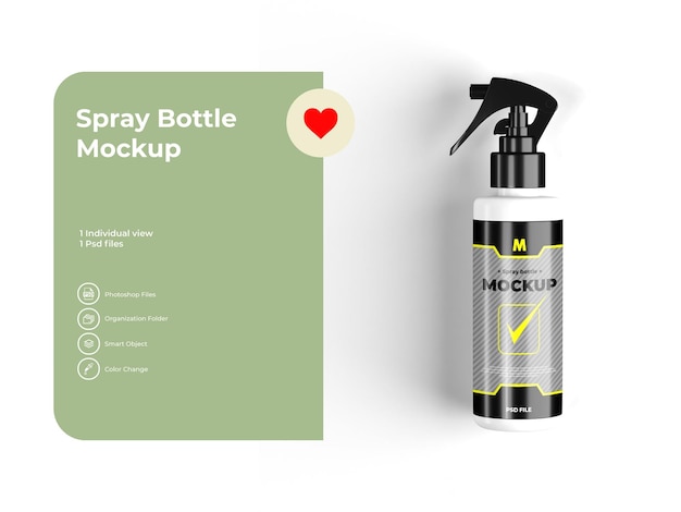 Plastic spray bottle mockup geïsoleerd