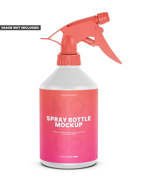 PSD plastic spray bottle mockup