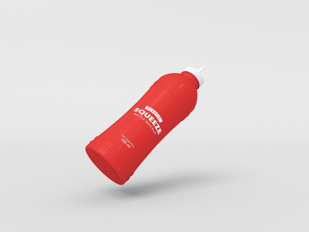 Plastic Squeeze bottle Mockup