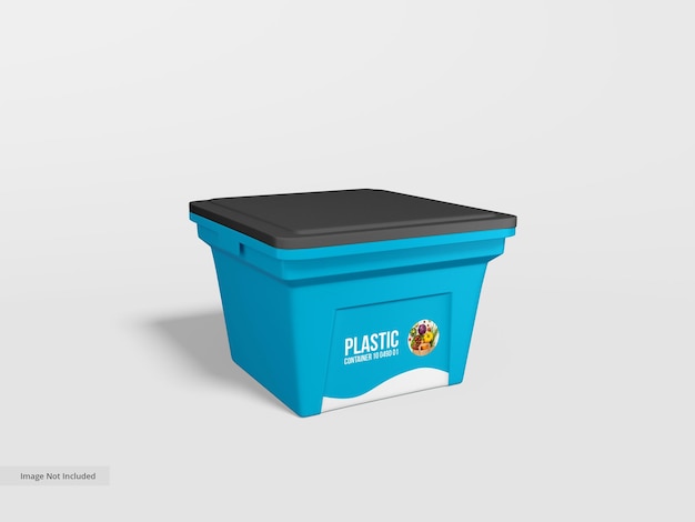 PSD plastic storage container packaging mockup