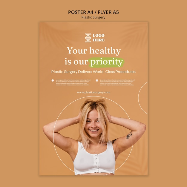 PSD plastic surgery poster template