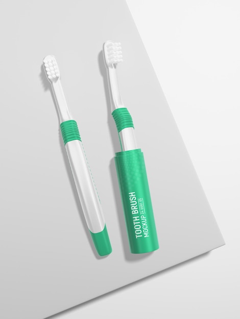 Plastic tandheelkundige tandenborstel Branding Mockup
