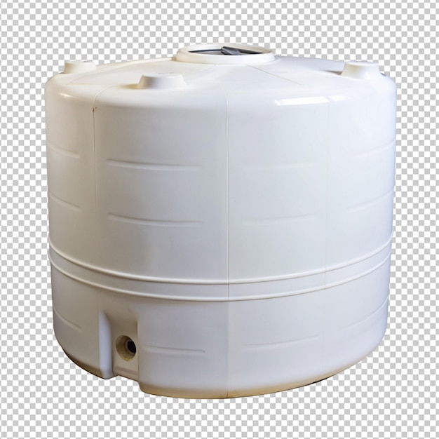 Plastic tank for water on transparent background