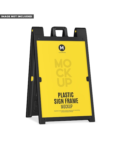 PSD plastic teken frame mockup