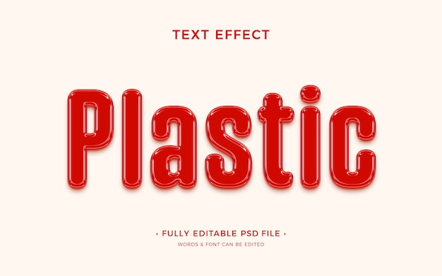 PSD plastic text effect