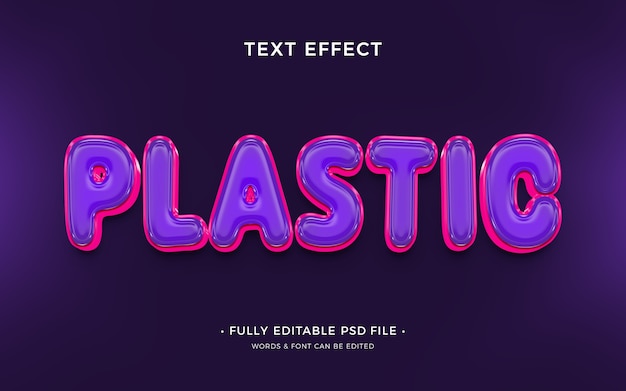 Plastic text effect