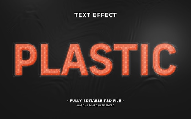 Plastic text effect