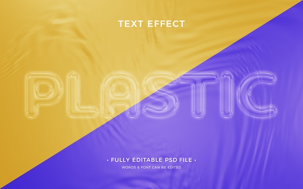 Plastic text effect