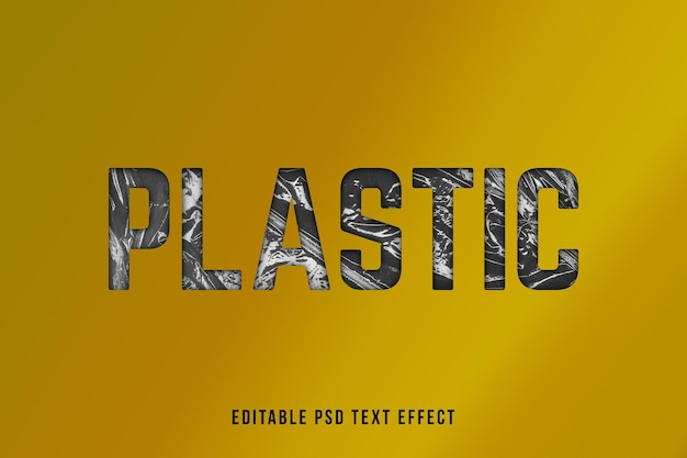 PSD effetto testo in plastica